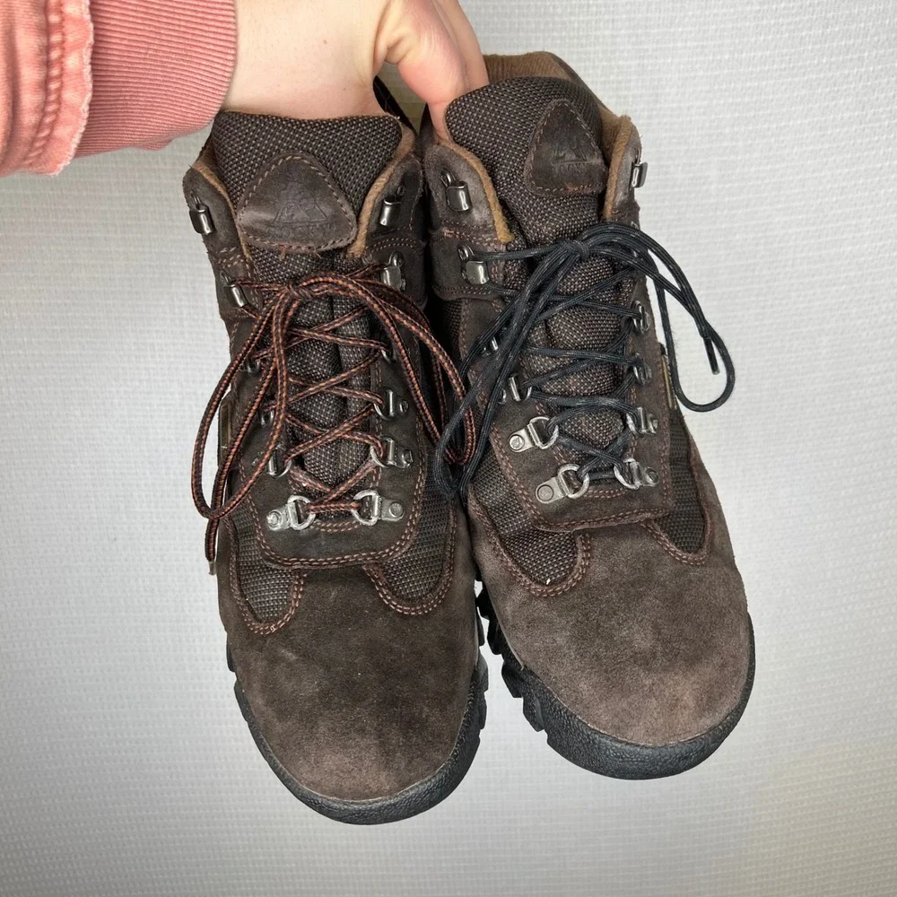 Rocky Gore-Tex‎ Brown Suede Mesh Hiking Boots Mens 12 M Waterproof Lug Sole H040